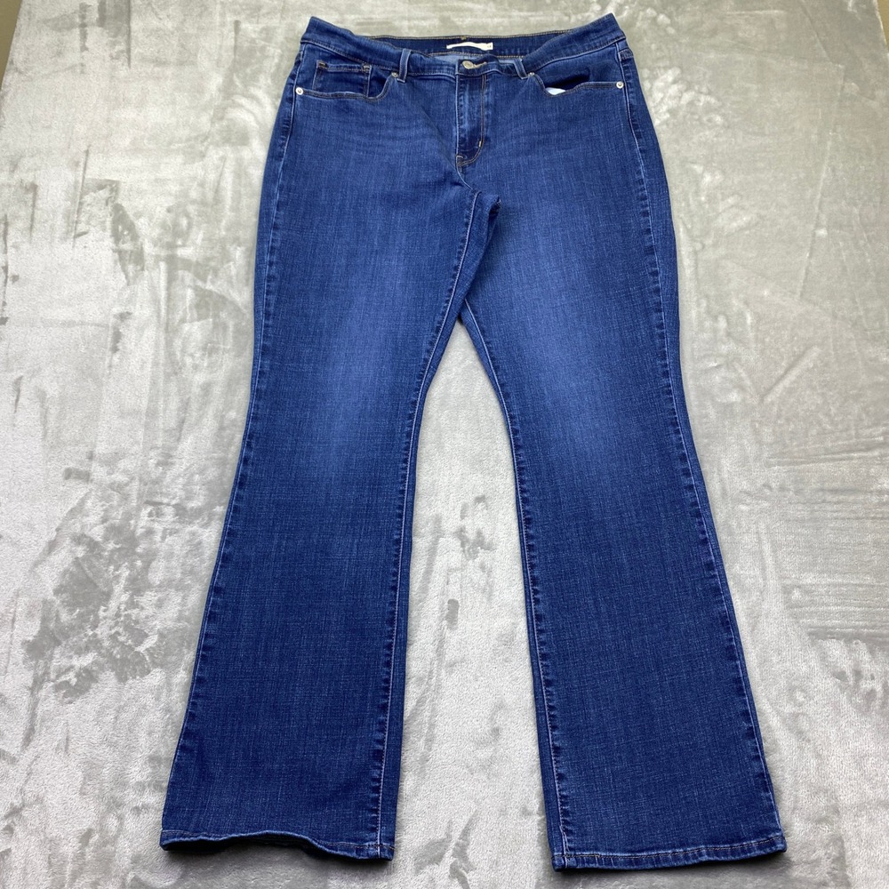Levi's Women's Classic Bootcut Jeans Dark Wash Sz 14M Fits 34" Grunge Western